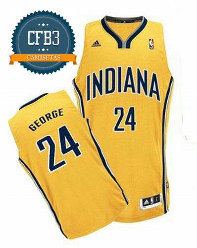 Indiana Pacers 24 paul george yellow jerseys copia